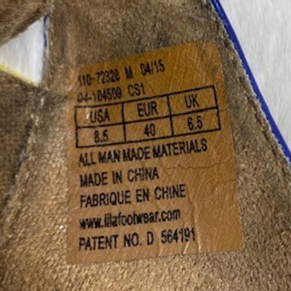 Lila SureGrip Womens Bailey Blue Floral Open Back Clog Slip‎ Resistant, size 8.5 - Picture 15 of 15